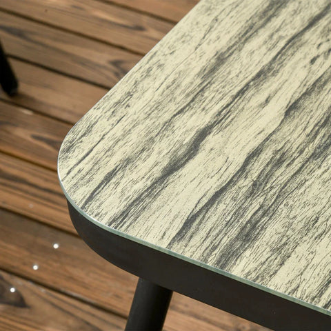 Rootz Garden Furniture Set - For 5 People - Rattan Seating Group With Cushions - Balcony Furniture - Corner Sofa - Armchair - Coffee Table - Grey - 123L x 49W x 47H cm