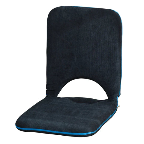 Rootz Seat Cushion - Floor Seat - Stadium Cushion - Floor Armchair - Backrest Foldable - Blue