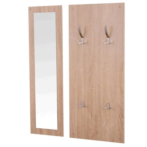 Rootz Wardrobe Set - Shoe Cabinet - Wall Mirror - Wardrobe - 4 Hooks - 30 X 100 cm