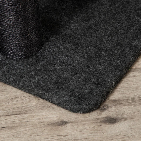 Rootz Krabpaal - Krabpaal Voor Katten - Klimboom Met Kattenhol - Sisalpalen - Groot Platform - Speelballen - Stabiel - Zwart - 70 x 41 x 112 cm