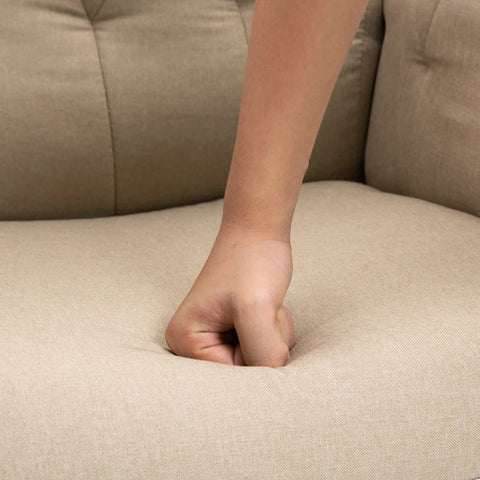 Rootz Office Chair - Swivel Chair - Home Office Chair - Desk Chair - Computer Chair - Work Chair - Beige - 66 x 69 x 89.5-97 cm