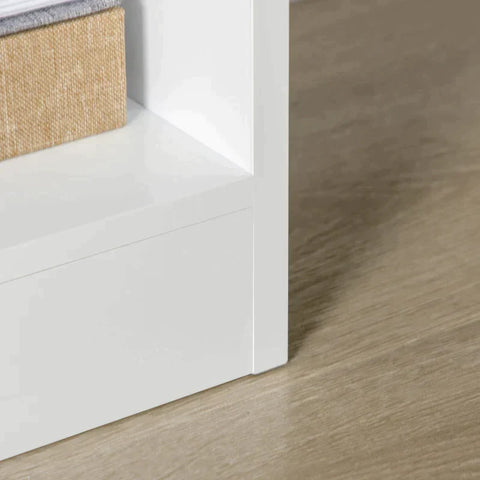 Rootz Bookshelf - Open Shelves - With 9 Shelves - And 1 Drawer - MDF - White - 60 cm x 26 cm x 158 cm