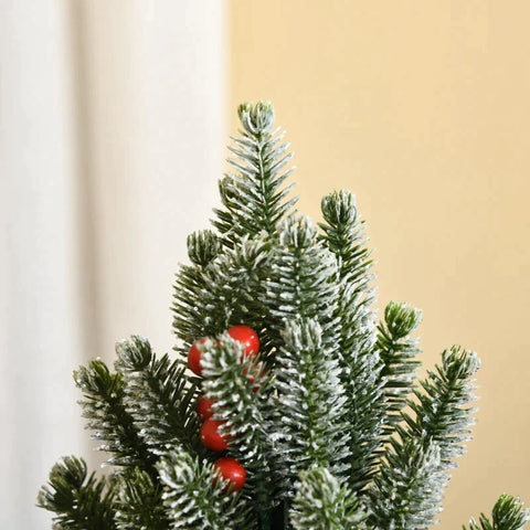 Rootz Christmas Tree - Mini Christmas Tree With Pine Cones - Red Berries And Overtop - Multicolored