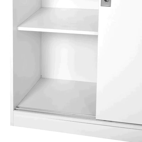 Rootz Archiefkast - Kantoorkast - Kantoorkast Met Deuren - Grote Kantoorcontainer - Opbergkast - E1 Spaanplaat - Wit - 80 x 40 x 120 cm