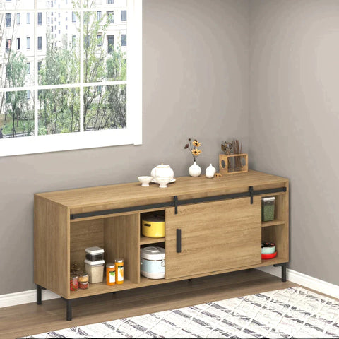 Rootz Sliding Door Set - Sliding Door System - Running Rail - Wooden Sliding Door Accessories - Carbon Steel - Black - 183 cm x 0.6 cm x 18 cm