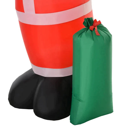 Rootz Inflatable Santa Claus - Self-inflatable - Gift Bag - Led Blower - Decoration - Red - 148 x 85 x 240 cm