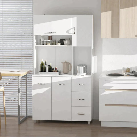 Rootz Kitchen Cabinet - Kitchen Storage - Storage Cabinet - Kitchen  Storage Cabinet - Cupboard Cabinets - White