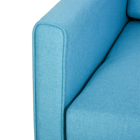 Rootz Sofa Bed - 2 Seater Sofa- Hidden Storage Space - Soft Padding - Stylish Polycotton Material - Light Blue - 152 x 101 x 81cm