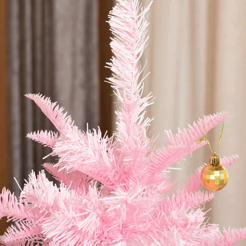 Rootz Christmas Tree - Artificial Christmas Tree - Artificial Tree - Christmas Tree With Detachable And Foldable Base - Pink - Ø75 x 150 cm