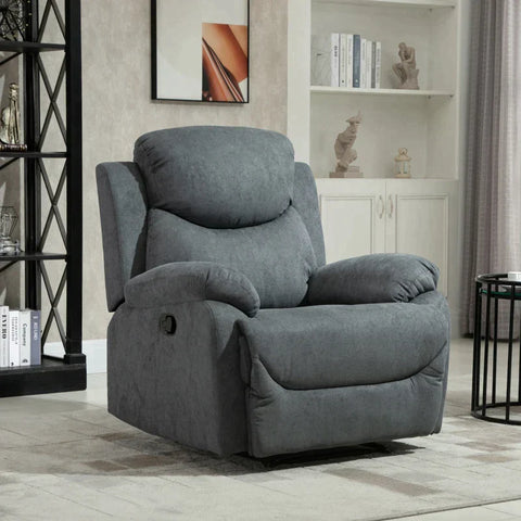 Rootz Armchair - Relax Chair - Recliner - Sofa Lounger - Single Sofa Lounger - TV Armchair - Grey - 97 x 96 x 105.5 cm