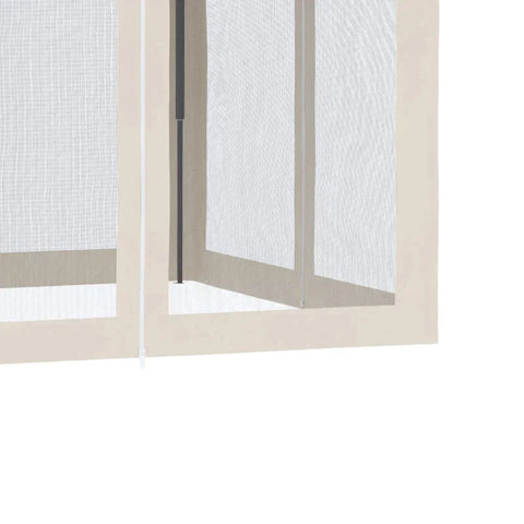 Rootz Gazebo - Folding Pavilion With Side Walls - Metal - Polyester - Mosquito Net - White - 3.25 x 3.25 x 2.65 m