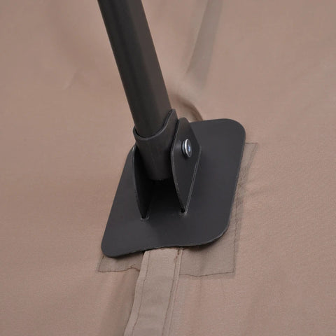 Rootz Double Parasol - Traffic Light Parasol - Garden Parasol - Double Parasol With Crank - Sun Protection - Brown - 440 x 270 x 250 cm