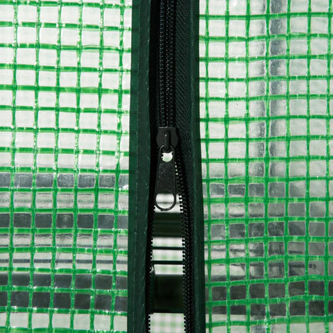 Rootz Greenhouse - Foil Greenhouse - Balcony With 3 Shelves - Tomato House - Plant House - Cold Frame - Metal - Green - 80 x 49 x 160 cm