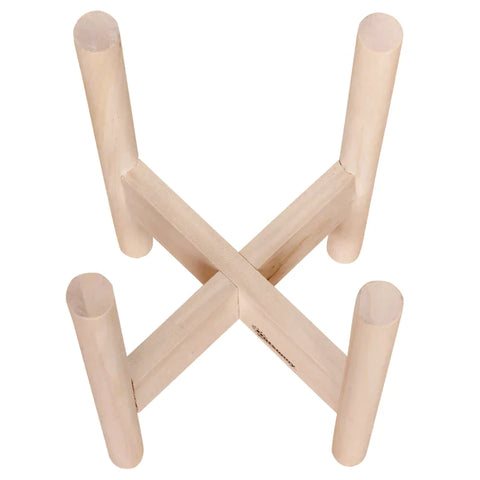 Rootz Plant Stands - Flower Stand Set - Wooden Plant Stand - With Different Heights - Flower Stool - Flower Pot Holder - Plant Stool - Fir Wood - Natural - 24L x 24W x 35.4H cm