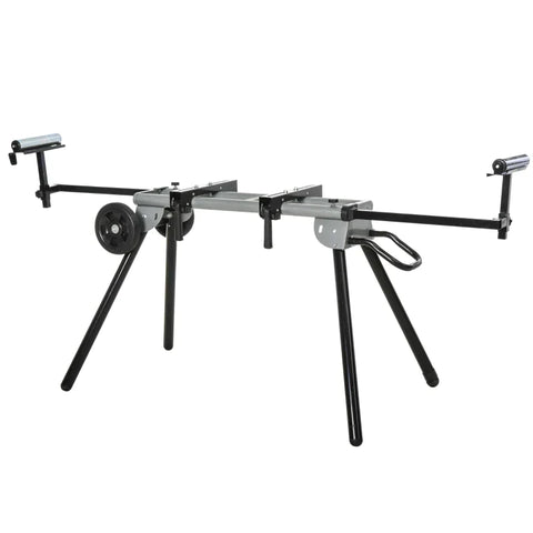 Rootz Gehrungssägenständer – Arbeitsständer – Arbeitstisch – Sägeständer – klappbar – Schwarz/Grau