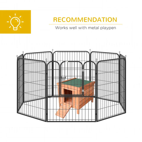 Rootz Konijnenhok - Knaagdierenhok - Caviahok - Konijnenhok - Kattenhuis - Konijnenhok - Knaagdierhok - Naturel - 51 x 42 x 43 cm