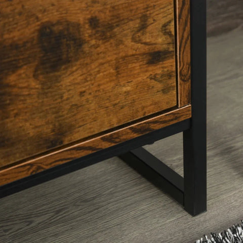 Rootz Chest Of Drawers - 3 Drawers - Industrial Style - Drawer Cabinet - Side Cabinet - Office Cabinet - Metal - Brown - 39 x 40 x 76.5 cm