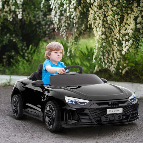 Rootz Kindervoertuig - Kinderauto - Elektrische Auto - Audi Licensed - Met Veiligheidsgordel - Afstandsbediening - PP/Metaal - Zwart - 103 x 58 x 41 cm