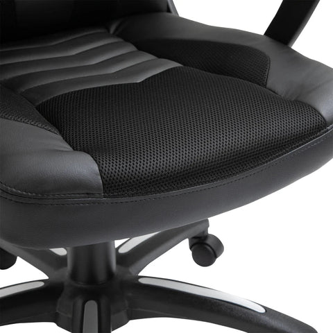 Rootz Massage Chair - Office Chair - Gaming Chair - Ergonomic Gaming Chair - With Heat Function - Black - 68 x 69 x 108-117cm