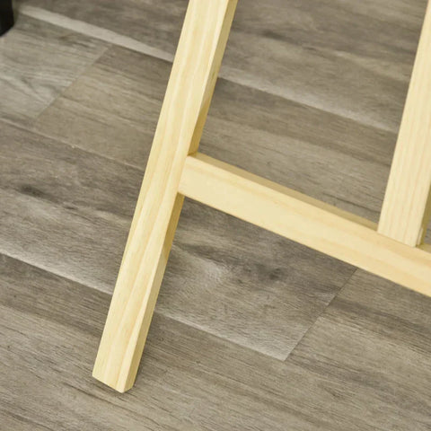 Rootz schildersezel - schildersezel zittende en staande schildersezel - opvouwbare schildersezel - 90° verstelbaar met houder voor kunstschilderen - grenenhout - natuurlijk - 51,5 cm x 71,5 cm x 134,5 cm