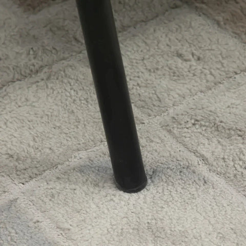 Gepolsterter Sessel Rootz – Doppelsitzsofa – Retro-Design – Samtoptik – Metall – Grau + Schwarz – 59 x 75 x 77 cm