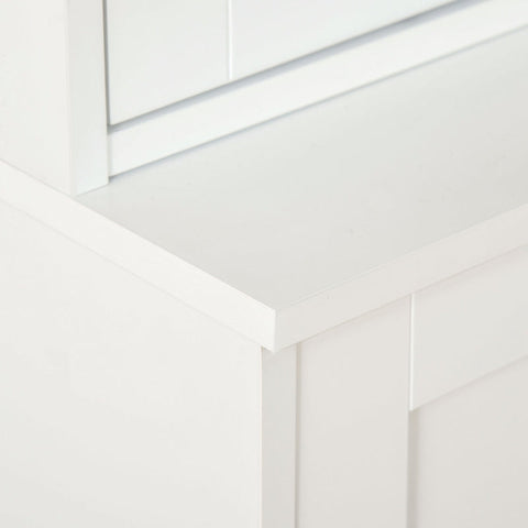 Rootz Bookcase - Modern Bookcase with Doors - Display Storage Cabinet with Adjustable Shelves - Living Room - Study - Office - White - 76 cm x 40 cm x 178.5 cm