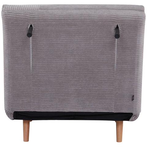 Rootz 2-in-1 Fauteuil Bed - Verstelbare Hoofdsteun - Corduroy Look - Grijs - 82 cm x 8 cm x 83 cm