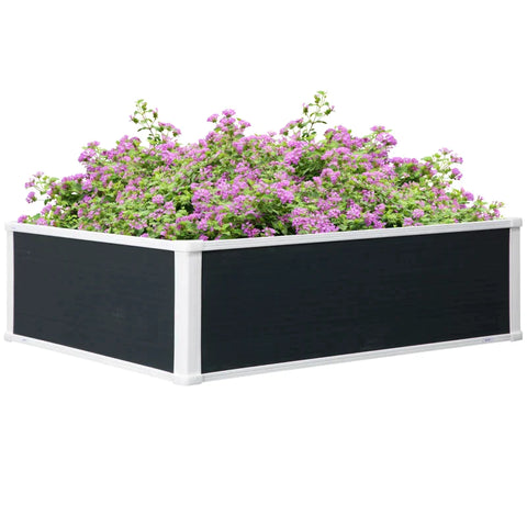 Rootz Raised Bed - Planter - With Drainage Function - Protection Against Pests - Plastic - Grey - 100 x 80 x 30 cm