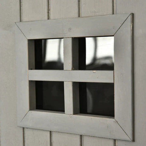 Rootz Tuinhuis - Tuinopslagschuur - Tuinkast - Houten Gereedschapsschuur - Tuinopslagkast - Grijs - 127.5x50x164cm