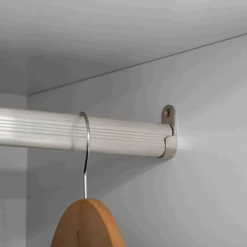 Rootz Wardrobe - Door Wardrobe - With Drawers And Hanging Rod - Particle Board - White/Oak - 80cm x 50cm x 180cm