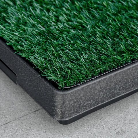 Rootz Puppy Toilet - Dog Toilet - Dog Training Mat Artificial Grass Toilet  - Plastic - Green/Black - 63 x 51 x 6 cm