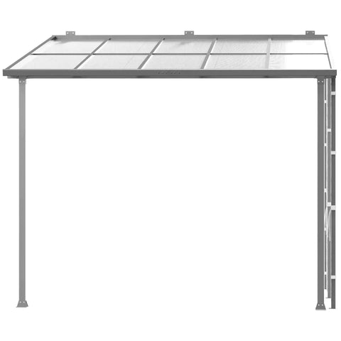 Rootz Pergola - Size Adjustable - Weather Resistant - White + Clear - 300cm x 300cm x 273cm