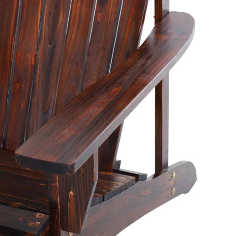 Rootz Garden Chair - Adirondack Chair - Sun Lounger - Balcony Chair - Wood - 72.5 x 97 x 93 cm