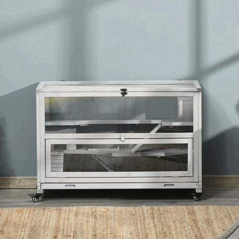 Rootz Knaagdierkooi - Knaagdierenhok - Hamsterkooi - 3-Tier Houten Kooi - 99 cm x 50 cm x 69 cm