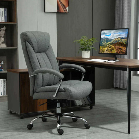 Rootz Office Chair - Office Chair With Rocker Function - Ergonomic Chair - Desk Chair - Swivel Chair With Backrest - Height-adjustable - Grey - 65 x 78 x 110-120 cm
