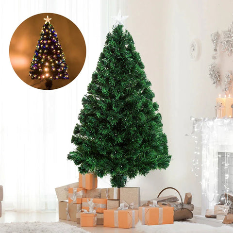 Rootz Kerstboom - Kunstkerstboom - Gedecoreerde Kerstboom - Kunstboom met LED-licht - Inclusief standaard en decoraties - 62 x 120 cm