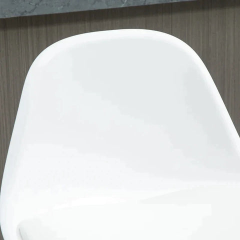 Rootz Barhocker – Zwei Set-Barhocker – Hocker – höhenverstellbar – drehbar – Kunstleder/PP/Stahl – Weiß – 40 x 42 x 82–104 cm