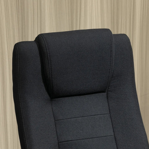Rootz Office Chair - Computer Chair - Rocker Function - Headrest - Ergonomic Desk Chair - Black - 62 x 62 x 110-119 cm