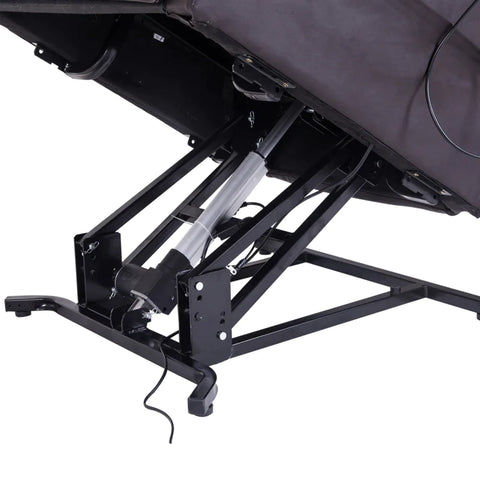 Rootz Massage Chair - Soft Padded Seat - Stand-up Aid - 8 Vibration Points - Heating Function - Footrest - Faux Leather - Black - 82L x 96W x 107H cm