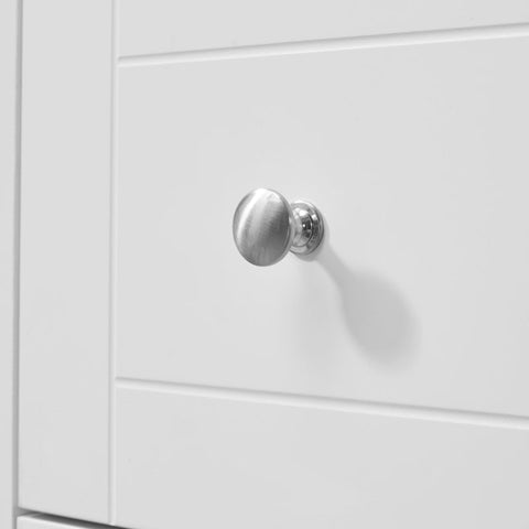 Rootz Kitchen Cabinet - Side Cabinet - Storage Cabinet - TV console - Adjustable Shelves - White - 132 cm x 38 cm x 89 cm