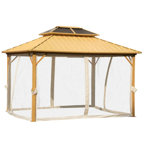 Rootz Gazebo - Garden Gazebo - Pavillon - Garden Pavillon - 3.65 x 2.99 x 2.84 m