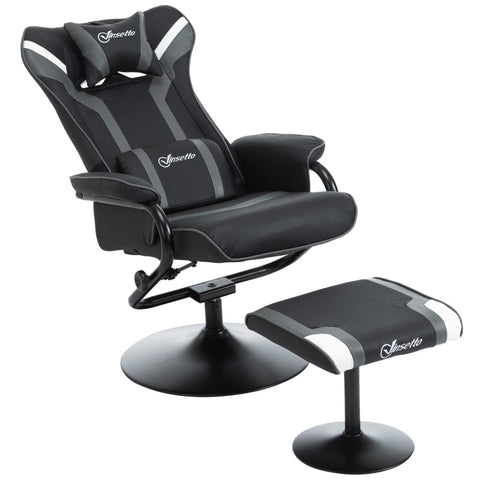 Rootz Relaxation Chair - TV Chair - Upholstered Chair - Gaming Couch - Stool - Black/Grey - 67 x 82.5 x 103 cm