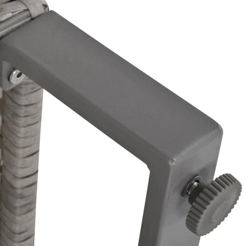 Rootz Garden Furniture - Garden Set - Lounge Set - Lounge Furniture - Storage Box - Side Table - Seat Cushion - Grey