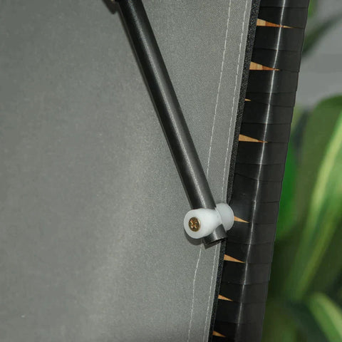 Rootz Beach Chair - 2 People With Reclining Backrest - Decorative Cushions - Back Cushions - Footrest Cushions - Wood - PE Rattan - Polyester - Foam - Light Grey - 118 x 79 x 160cm