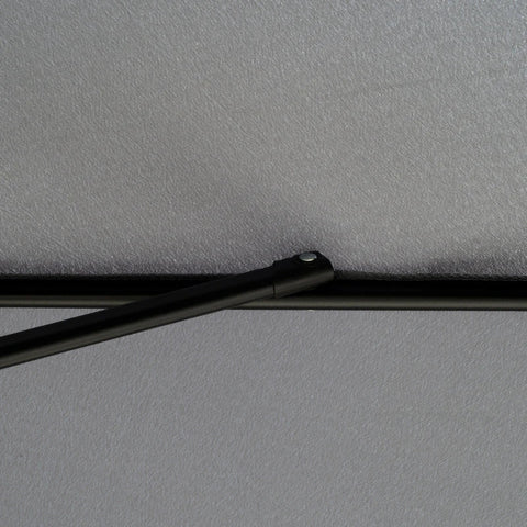 Rootz Parasol - Patio Parasol - Market Parasol - Garden Parasol - Umbrella - Adjustable - Aluminum/Steel/Polyester - Dark Grey - Φ2.66 x 2.485H m