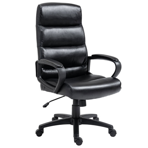 Rootz Office Chair - Swivel Chair With Backrest - Executive Chair - Height-adjustable - Computer Chair - Work Chair - Desk Chair With Rocker Function - Black - 66 x 66 x 107-114 cm