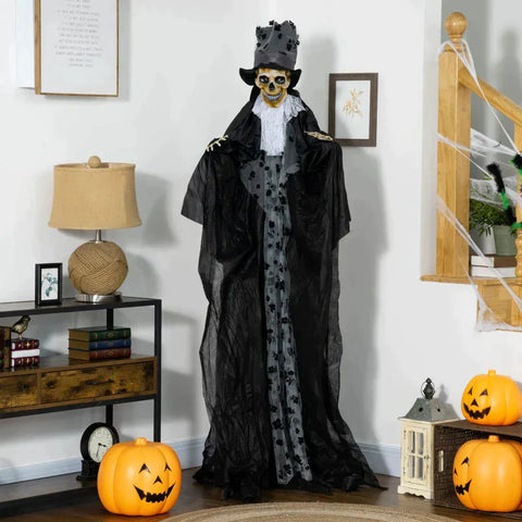 Rootz Halloween Decoration - Ghost Groom met speciale effecten en geluidsfunctie - Zwart - 110cm x 18cm x 183cm