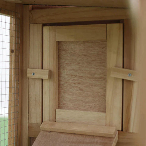 Rootz Deluxe Kaninchenstall – Meerschweinchenstall aus Holz – Zweistöckiges Hasenhaus mit Leiter – Kaninchengehege – ausziehbares Tablett – 210 x 45,5 x 84,5 cm