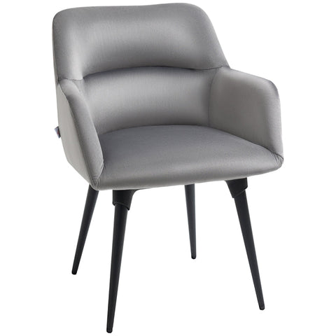 Rootz Sessel – Im Retro-Design – Samtoptik – Lesesessel – Grau – 59,5 cm x 59,5 cm x 78,5 cm