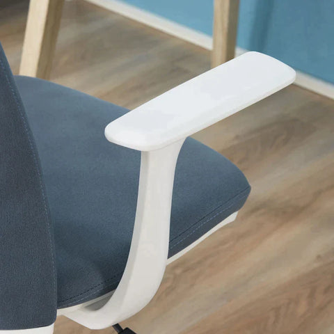 Rootz Office Chair - Desk Chair - Working Chair - 360° Rotating Wheels - Light Blue - 61 x 55 x 90-98 cm